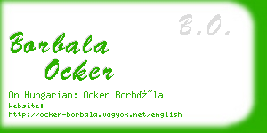 borbala ocker business card